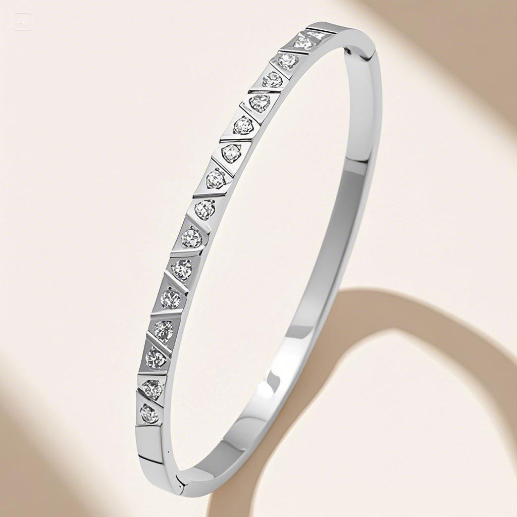 Stainless Steel Bracelet With A Light-luxury