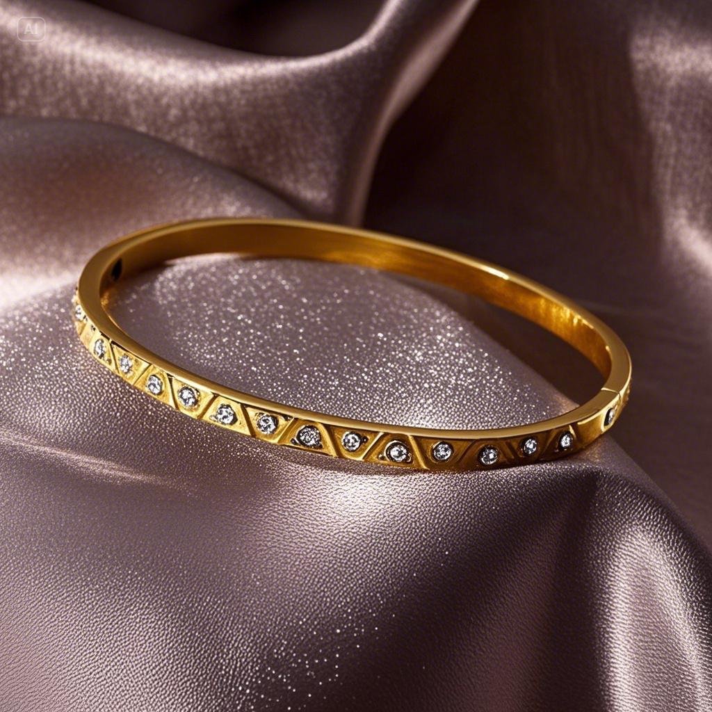 Stainless Steel Bracelet With A Light-luxury